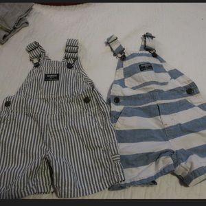 Oshkosh Short Overalls - 9 & 12 month, like new